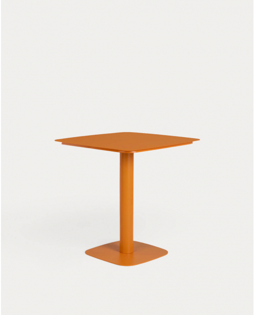 Quadratischer Esstisch aus Metall (70x70 cm) Zoilo - Orange Terra