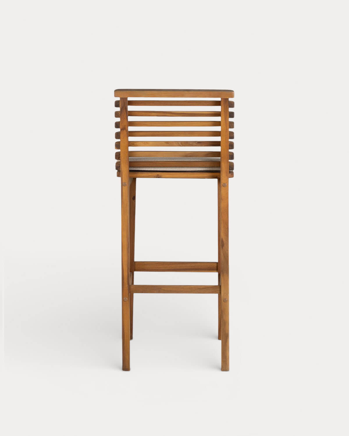 Barhocker aus Akazienholz und Stoff für den Außenbereich (75 cm) Hazan, Galeriebild 3