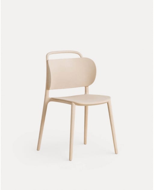Esszimmerstuhl aus Polypropylen Kole - Recyceltes Beige