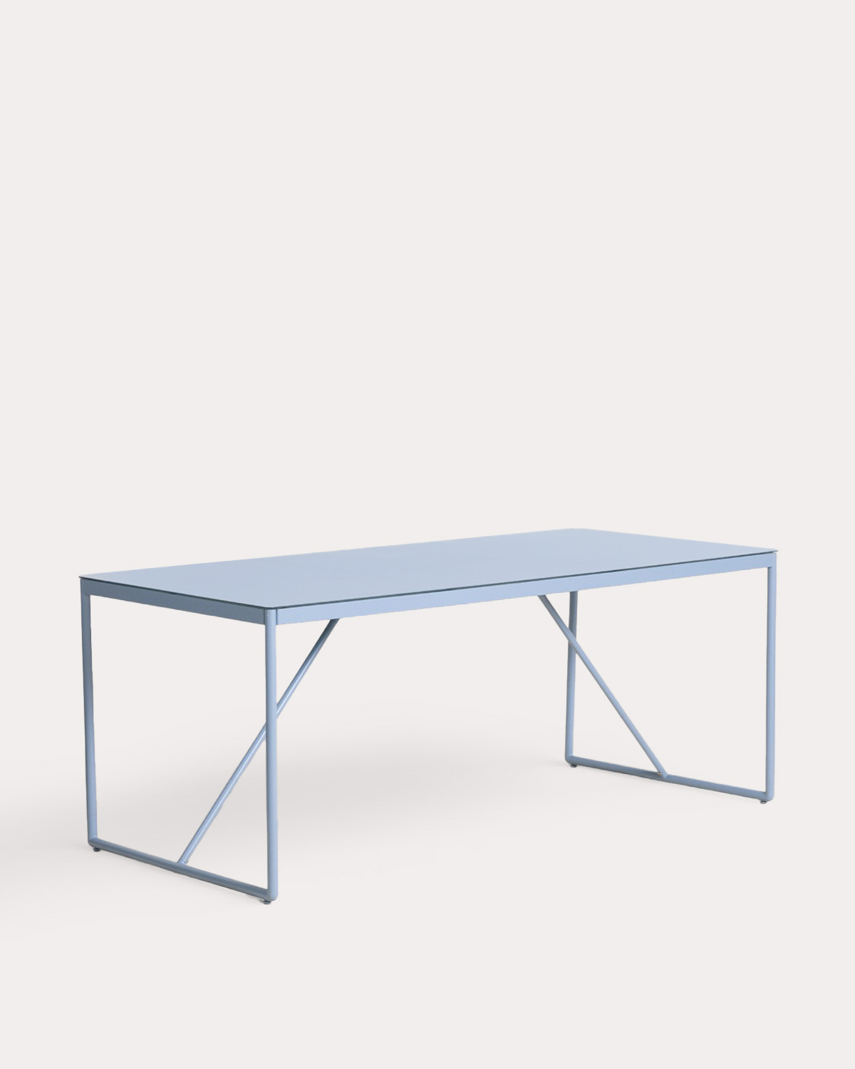 Gartentisch rechteckig 185x85 cm aus Metall und Glas Bowye