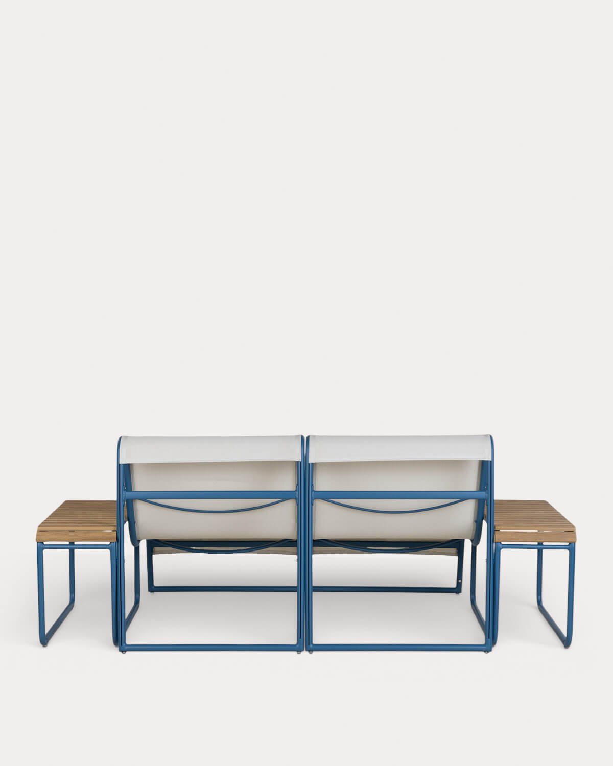 2-Sitzer Gartensofa-Set mit 2 Aluminium-Beistelltischen Dreisi, Galeriebild 3