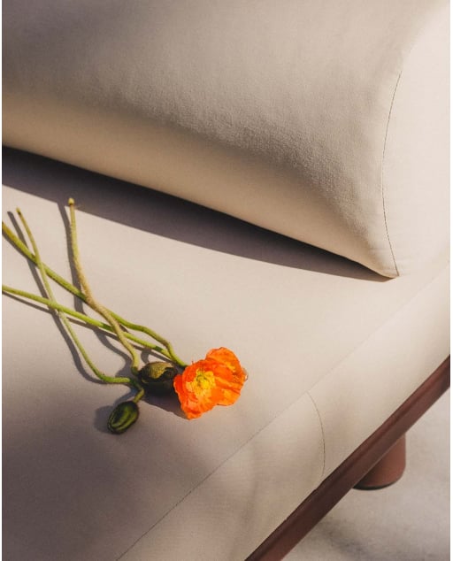 Aluminium- und Stoff-Zentralgartenmodul für modulare Sofas Lantana