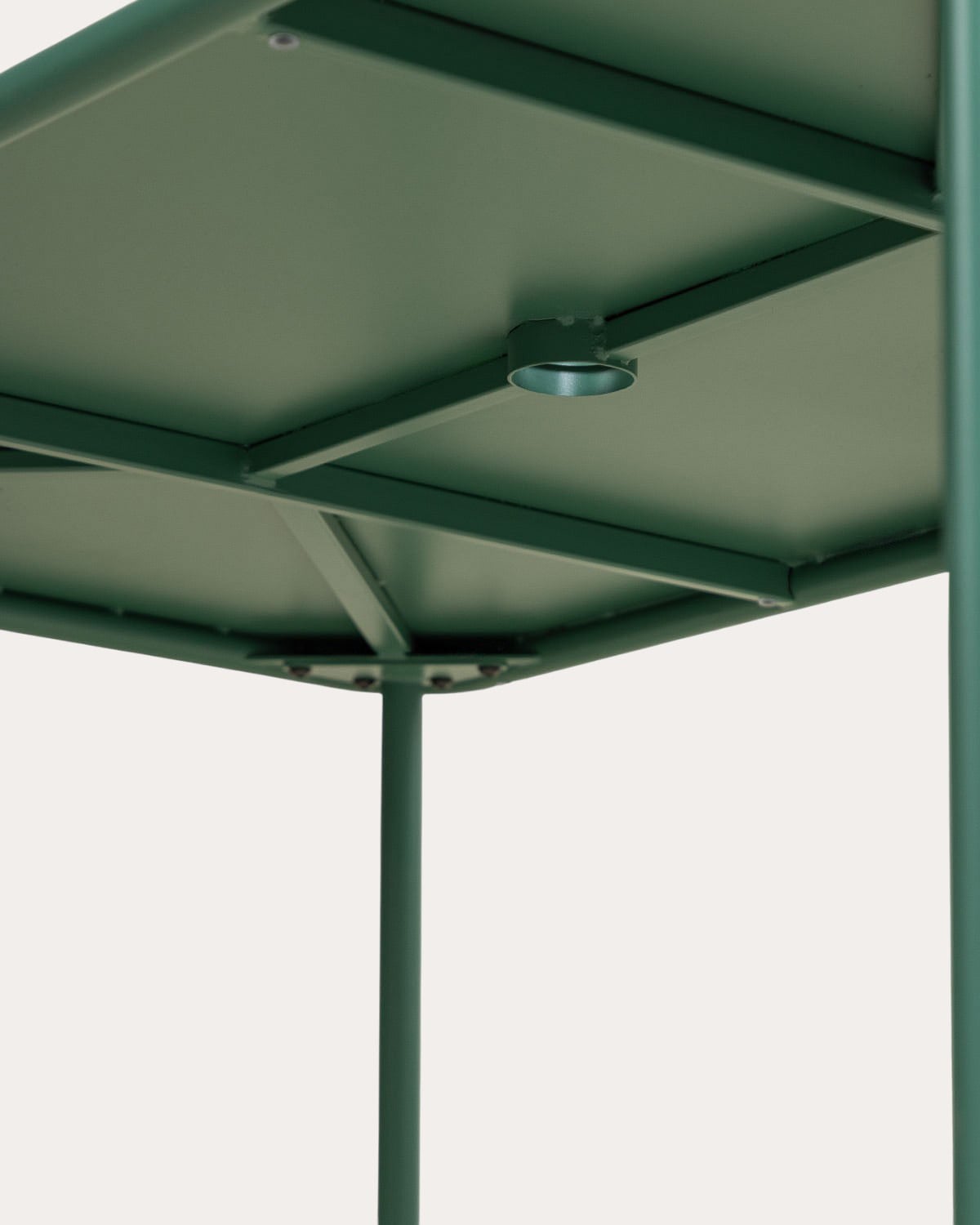 Rechteckiger Metall-Gartentisch (130x78 cm) Mijail, Galeriebild 6