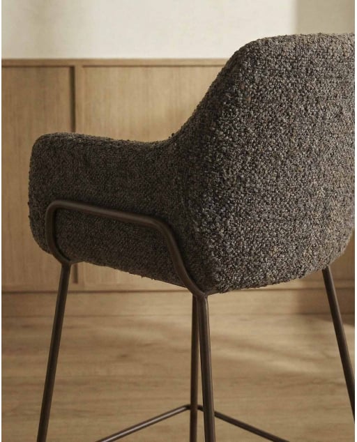 Barhocker aus Stoff und Metall (66 cm) Oisin