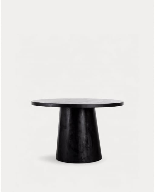 Runder Esstisch aus Mangoholz (Ø120 cm) Doran - Schwarzes Mangoholz	