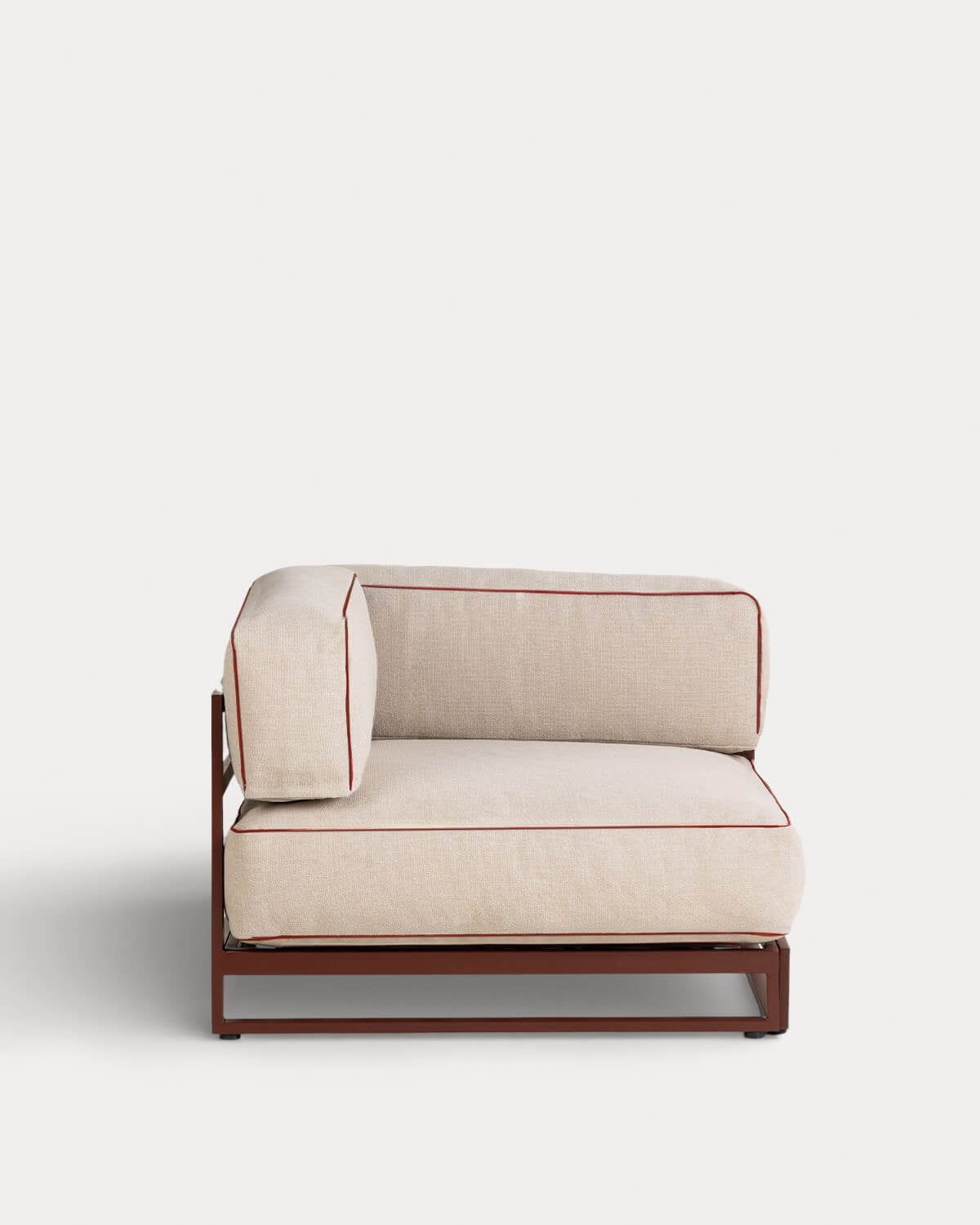 Eck-Gartenmodul aus Metall und Stoff für modulares Sofa Kristen