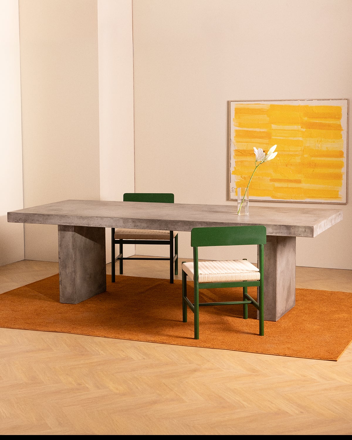 Rechteckiger Esstisch aus Zement (245x100 cm) Itxaso, Galeriebild 2