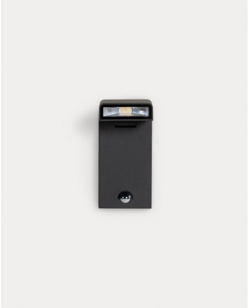 Aluminium LED Außenwandleuchte Ezan - Noir Obsidian