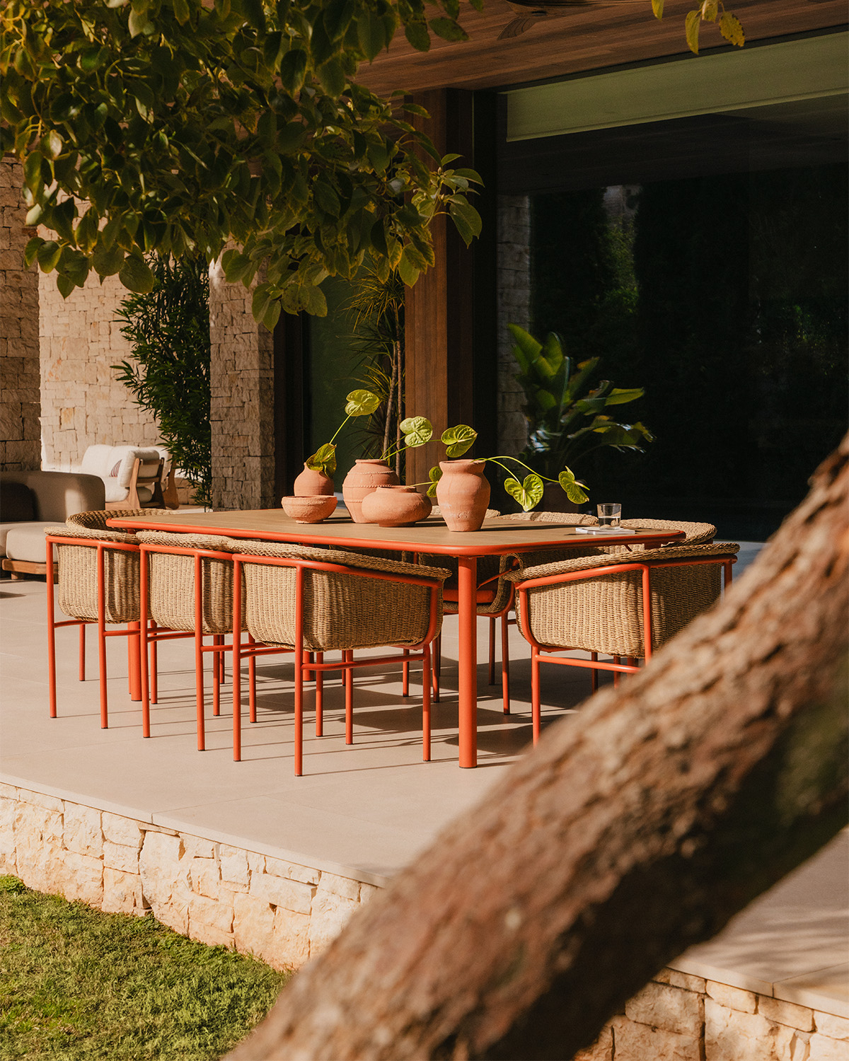 2er-Pack Gartenstühle aus Metall und Rattan Caitlyn, Galeriebild 3