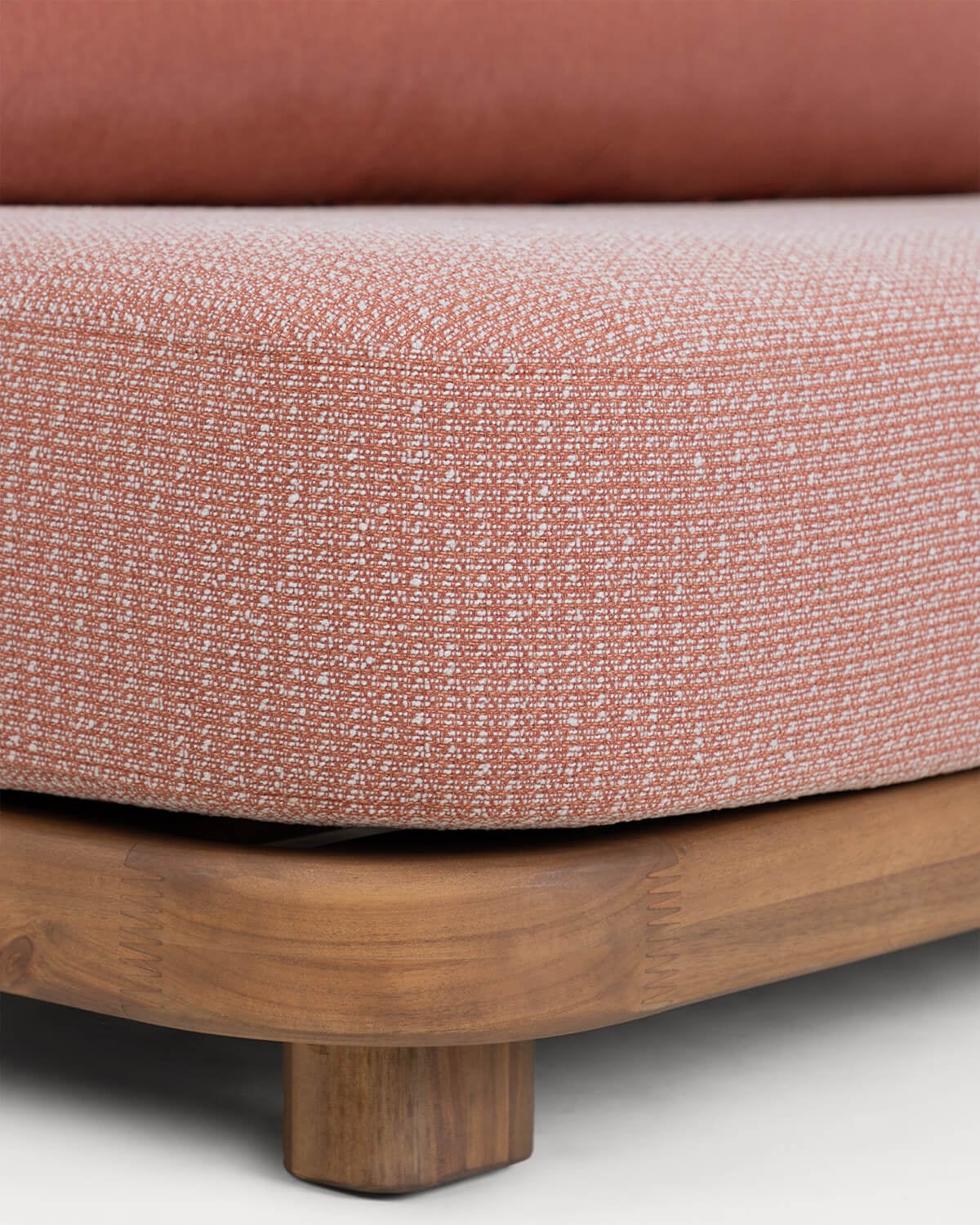 7-teiliges Gartenmöbelset Sofa, Mittelsofa, Ecksofa, Hocker und Couchtisch aus Akazienholz und Stoff Redik, Galeriebild 7