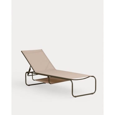 2er-Pack Liegestühle aus Metall und Stoff Ohiane Grün Nori - The Masie