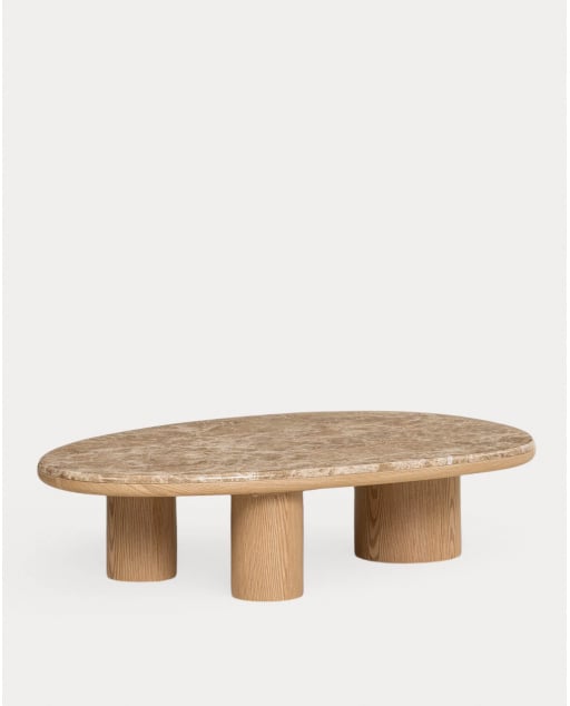 Couchtisch aus Marmor und Holz (120x80 cm) Thomy