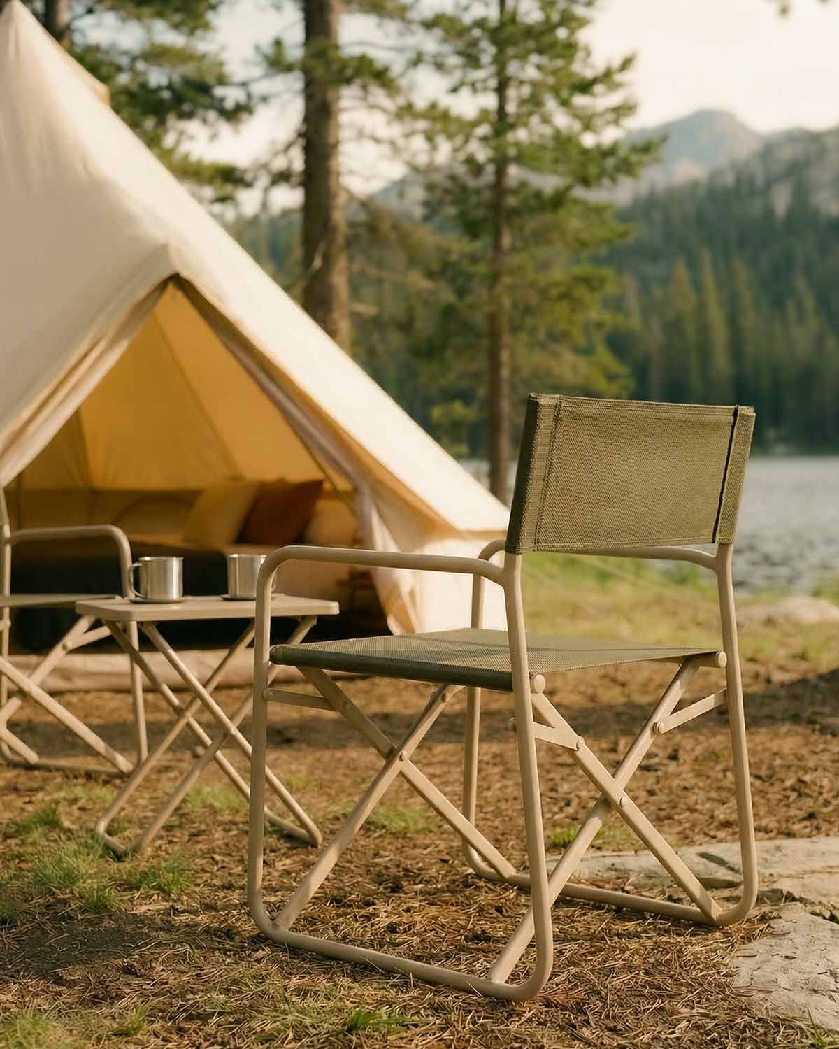 2er-Pack Bowye Klapp-Gartenstühle aus Metall und Stoff, Galeriebild 2