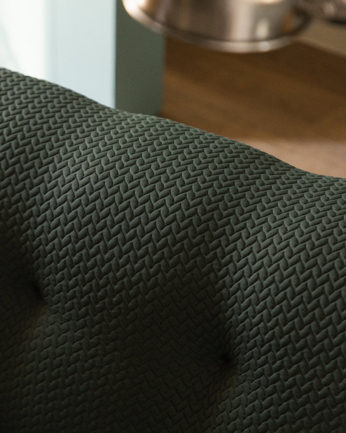 Rechtes Eckmodul aus vakuumverpacktem Stoff für Nahual-Sofa, Galeriebild 6