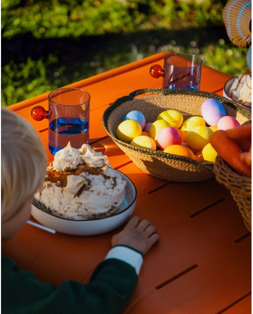 Rechteckiger Gartentisch aus Metall und Polypropylen (155x90 cm) Baztan