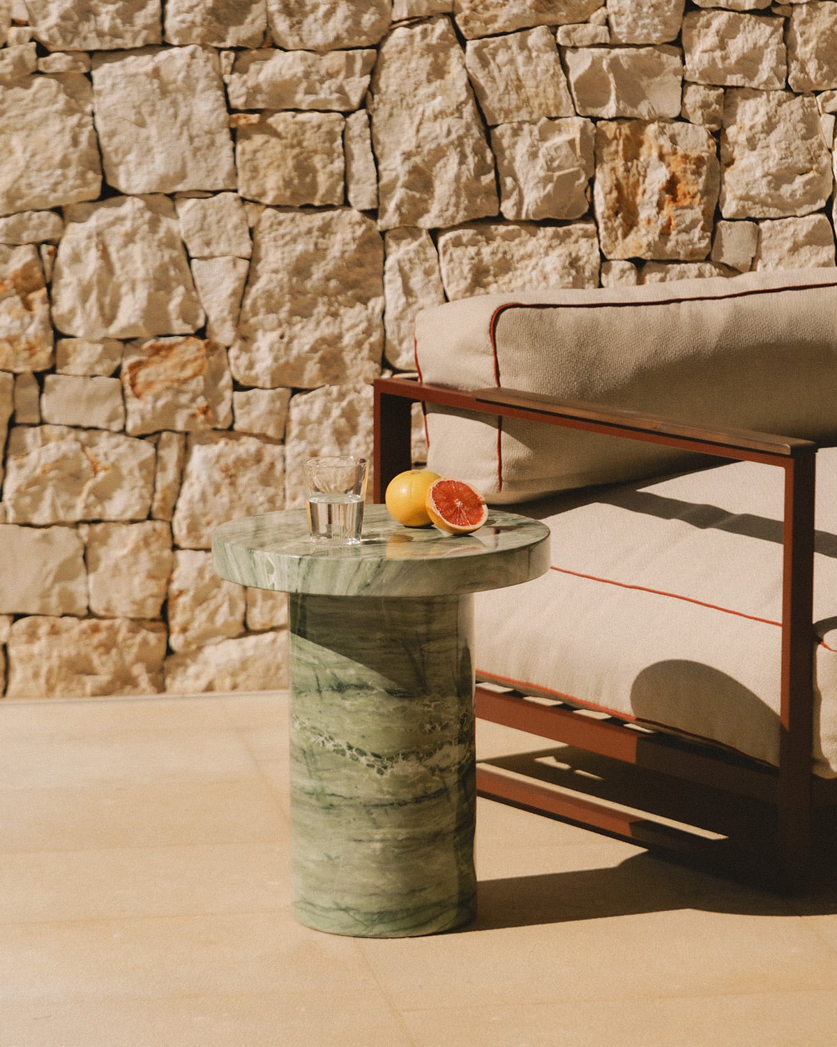 Runder Beistelltisch aus Beton (Ø45 cm) Mathis, Galeriebild 2