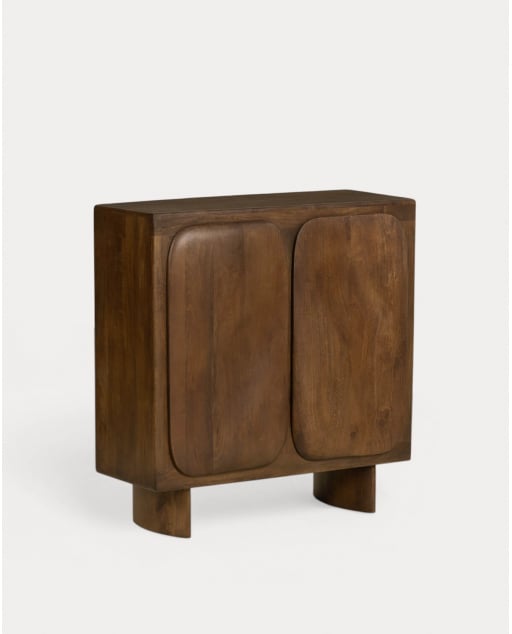 Niedriges Sideboard mit 2 Türen aus Mangoholz Orlean