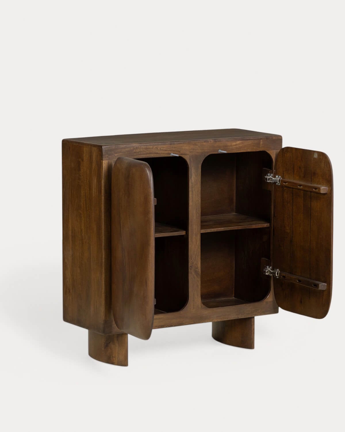 Niedriges Sideboard mit 2 Türen aus Mangoholz Orlean, Galeriebild 2