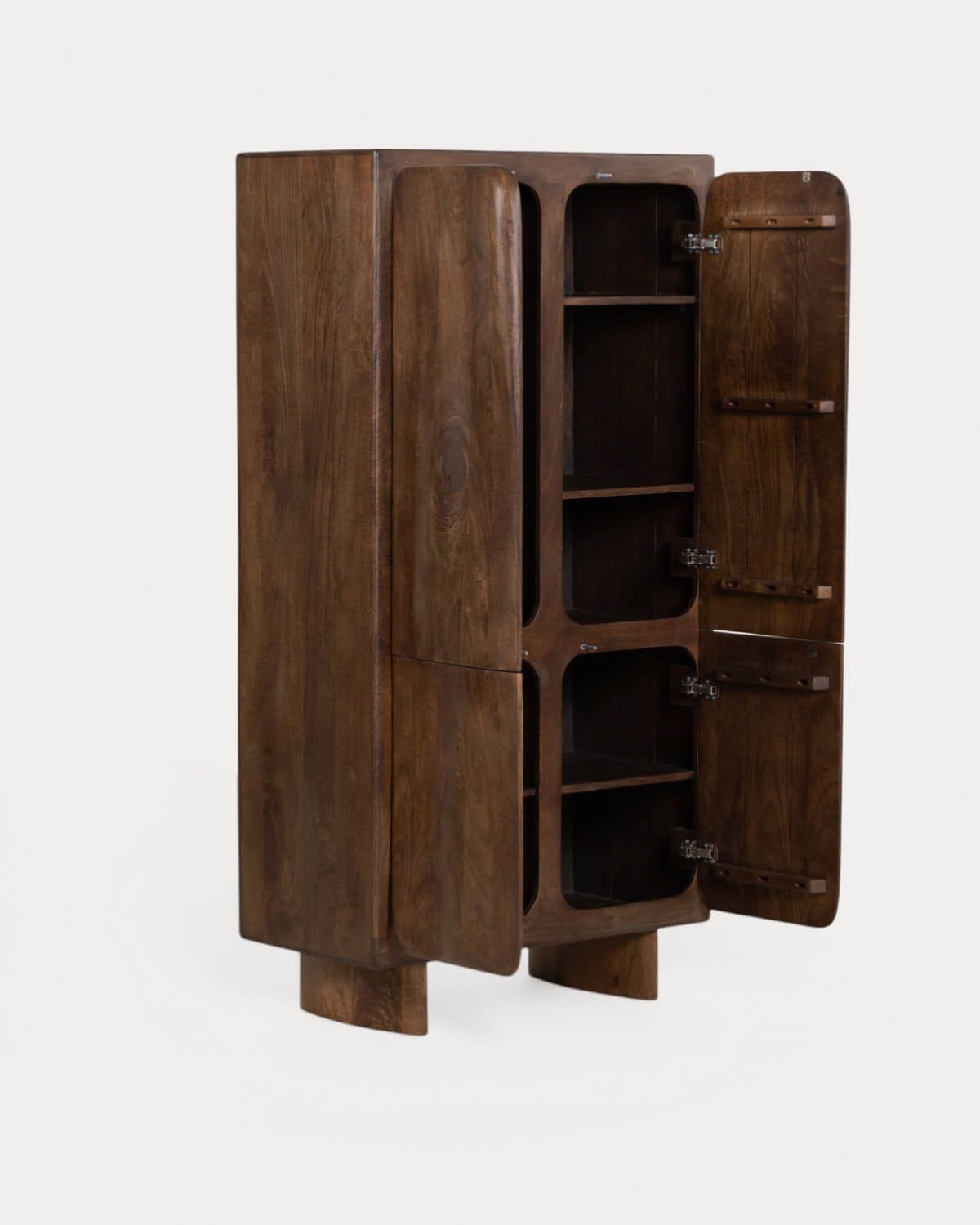 Kleiderschrank aus Mangoholz mit 4 Türen Orlean, Galeriebild 3