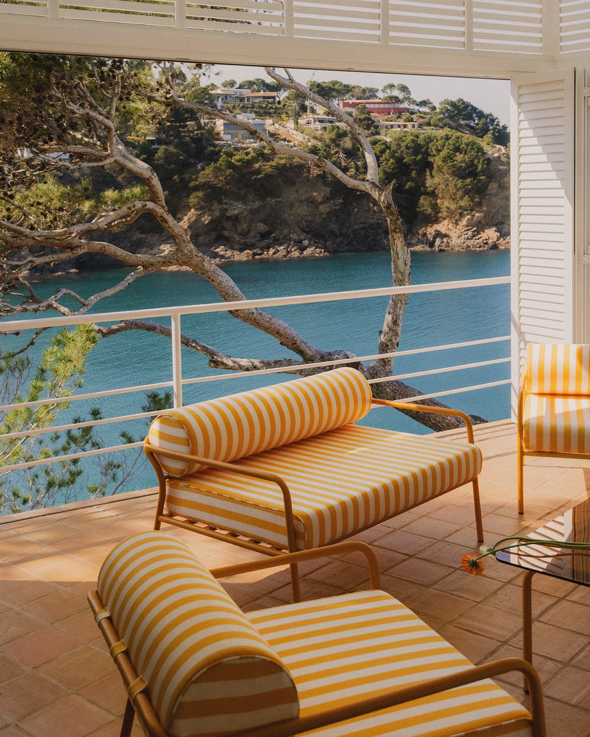 2-Sitzer Gartensofa aus Metall und Stoff Mitha, Galeriebild 2