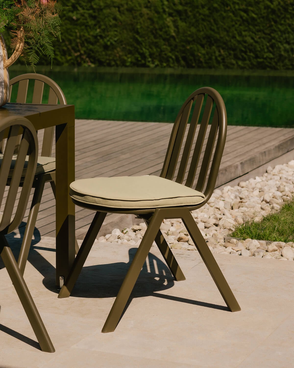 4er-Pack Gartenstühle aus Aluminium und Stoff Llibet, Galeriebild 2