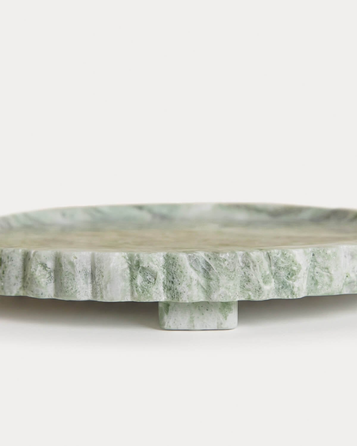 Rundes Dekotablett aus Marmor Todra, Galeriebild 2