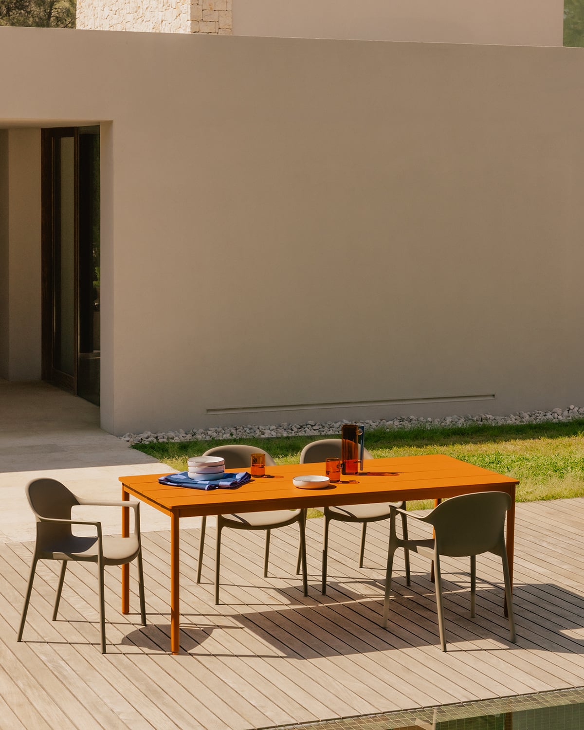 Rechteckiger Metall-Gartentisch (200x90 cm) Dessie, Galeriebild 2