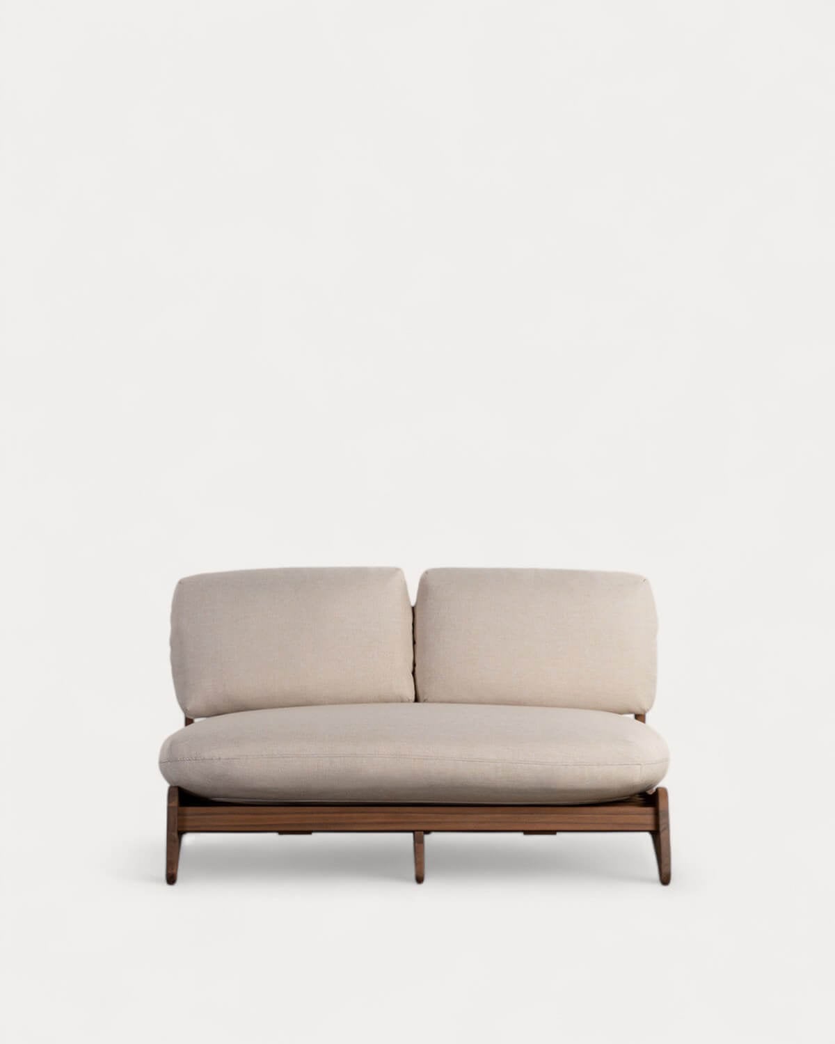 Gartenset mit 2-Sitzer-Sofa, 2 Sesseln und Couchtisch aus Akazienholz und Lorent-Stoff, Galeriebild 6