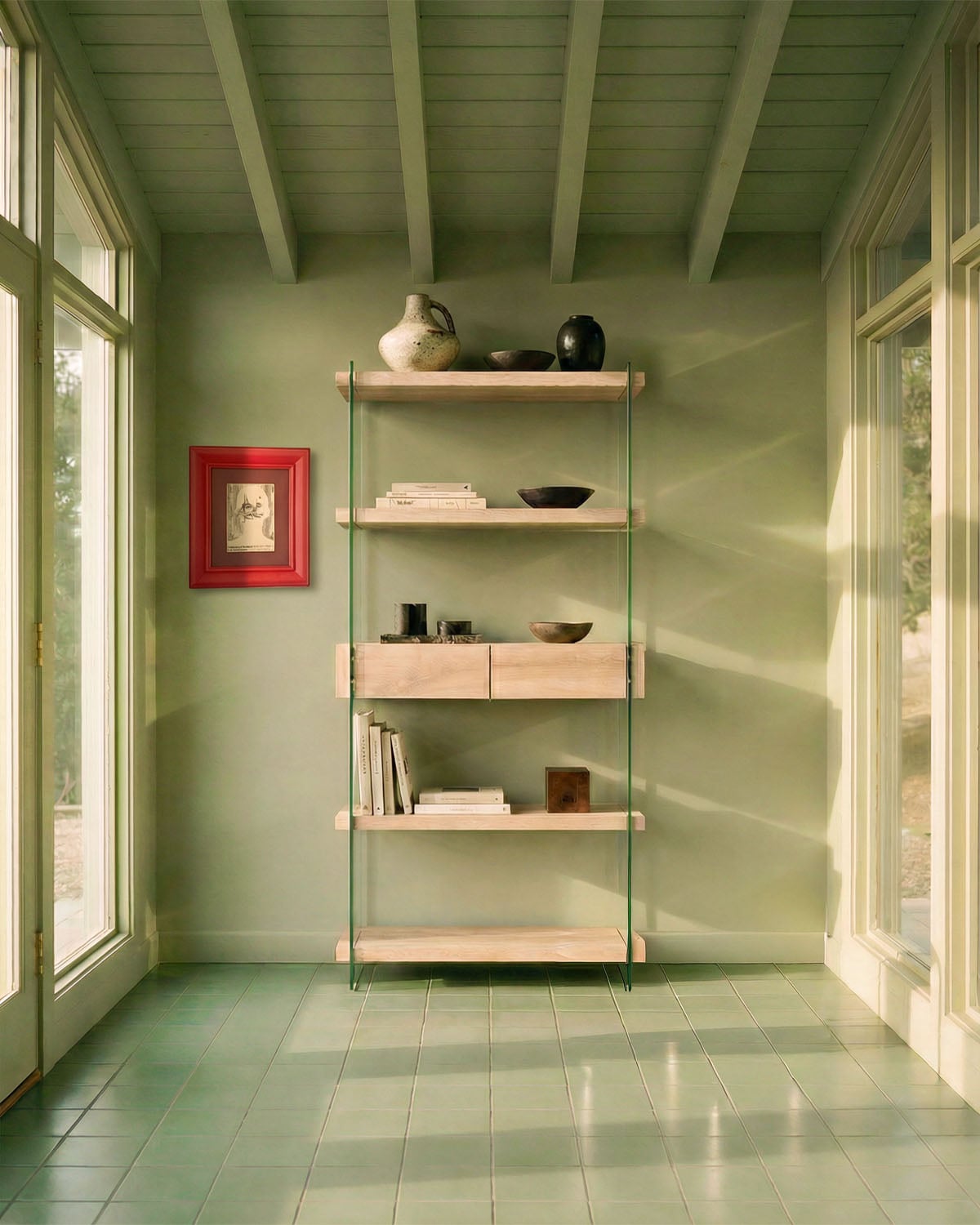 Regal aus Glas und Holz Layers, Galeriebild 2