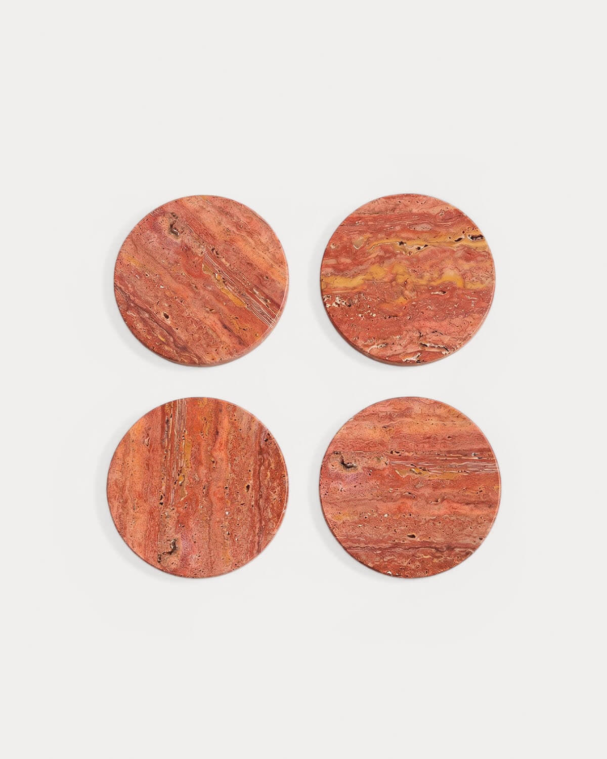 Set mit 4 Runden Marmoruntersetzern (Ø10 cm) Minao, Galeriebild 4