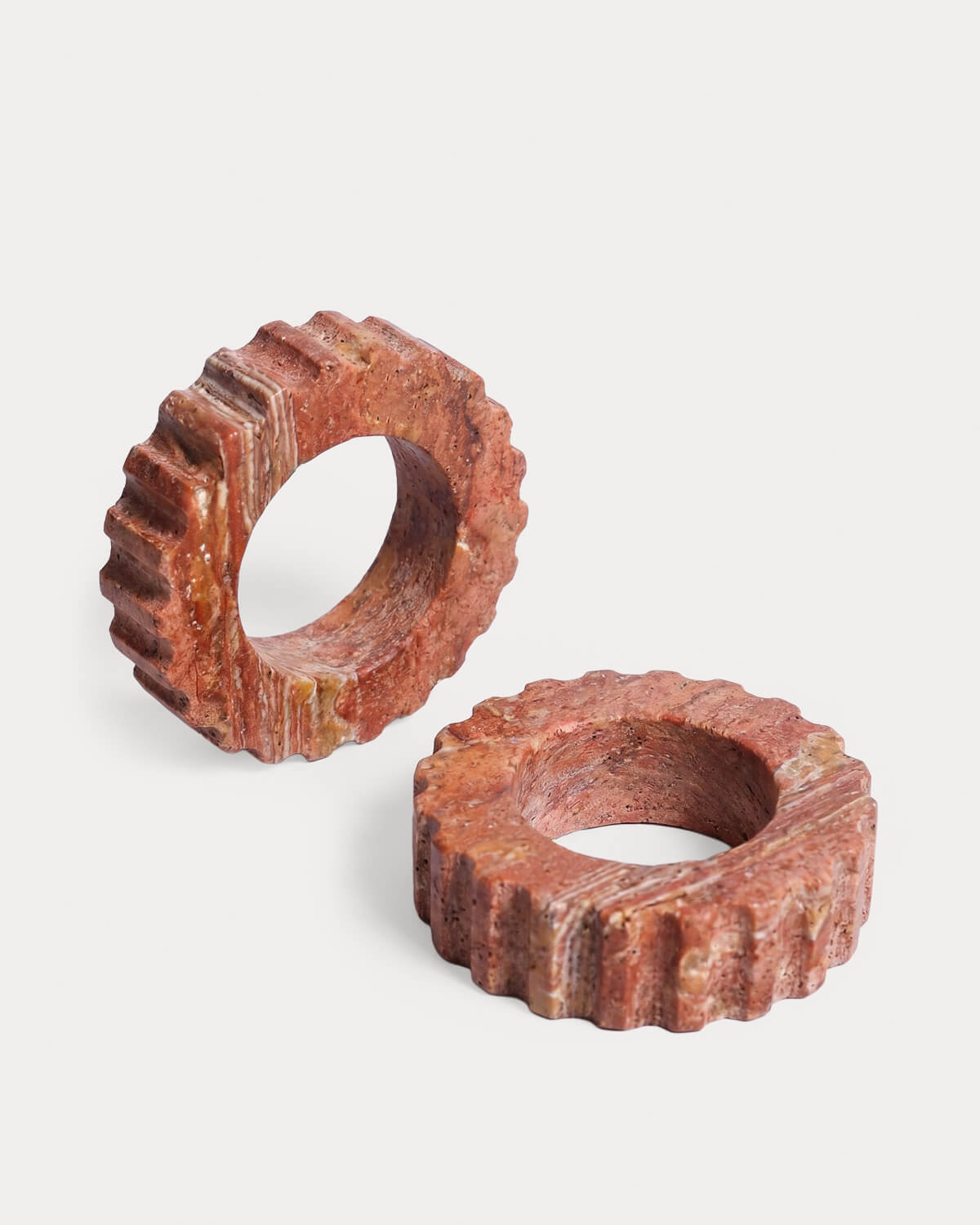 Set mit 2 Serviettenringen aus Marmor (Ø5 cm) Neidka, Galeriebild 1