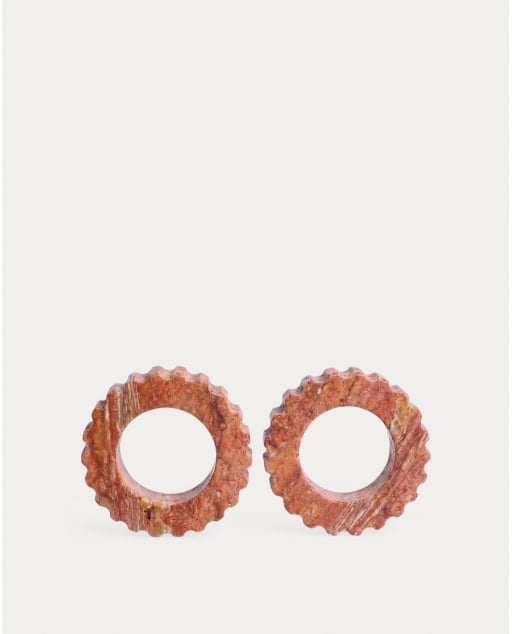 Set mit 2 Serviettenringen Ø5 cm aus Marmor Neidka