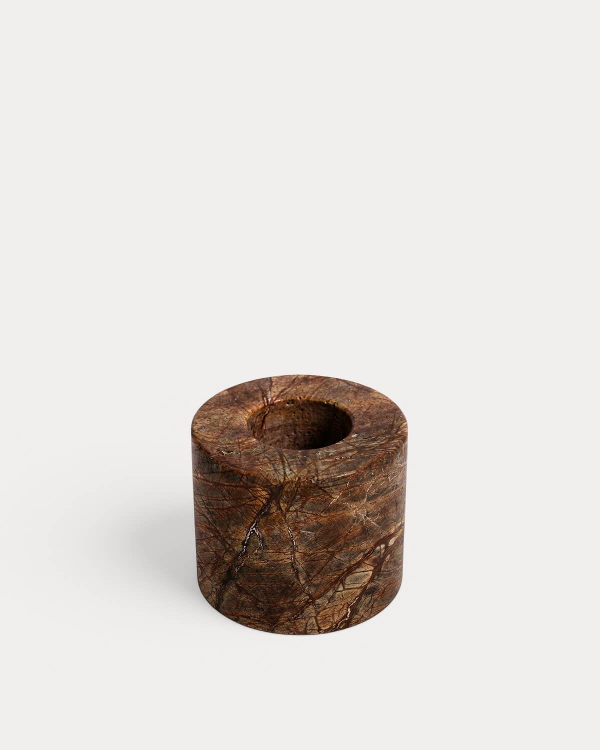 Runder Kerzenhalter aus Marmor (Ø4 cm) Sask, Galeriebild 1