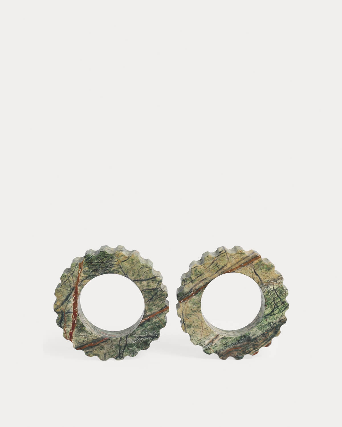 Set mit 2 Serviettenringen aus Marmor (Ø5 cm) Neidka, Galeriebild 1