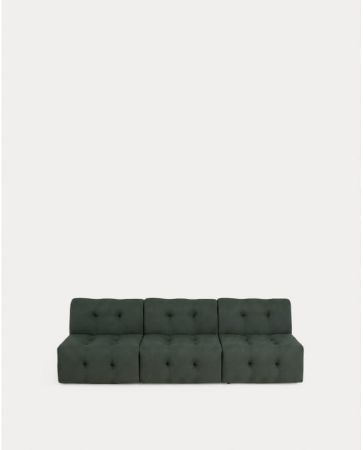 Vakuumverpacktes Modulares Sofa, 3-teilig, Mittelmodul aus Stoff Nahual