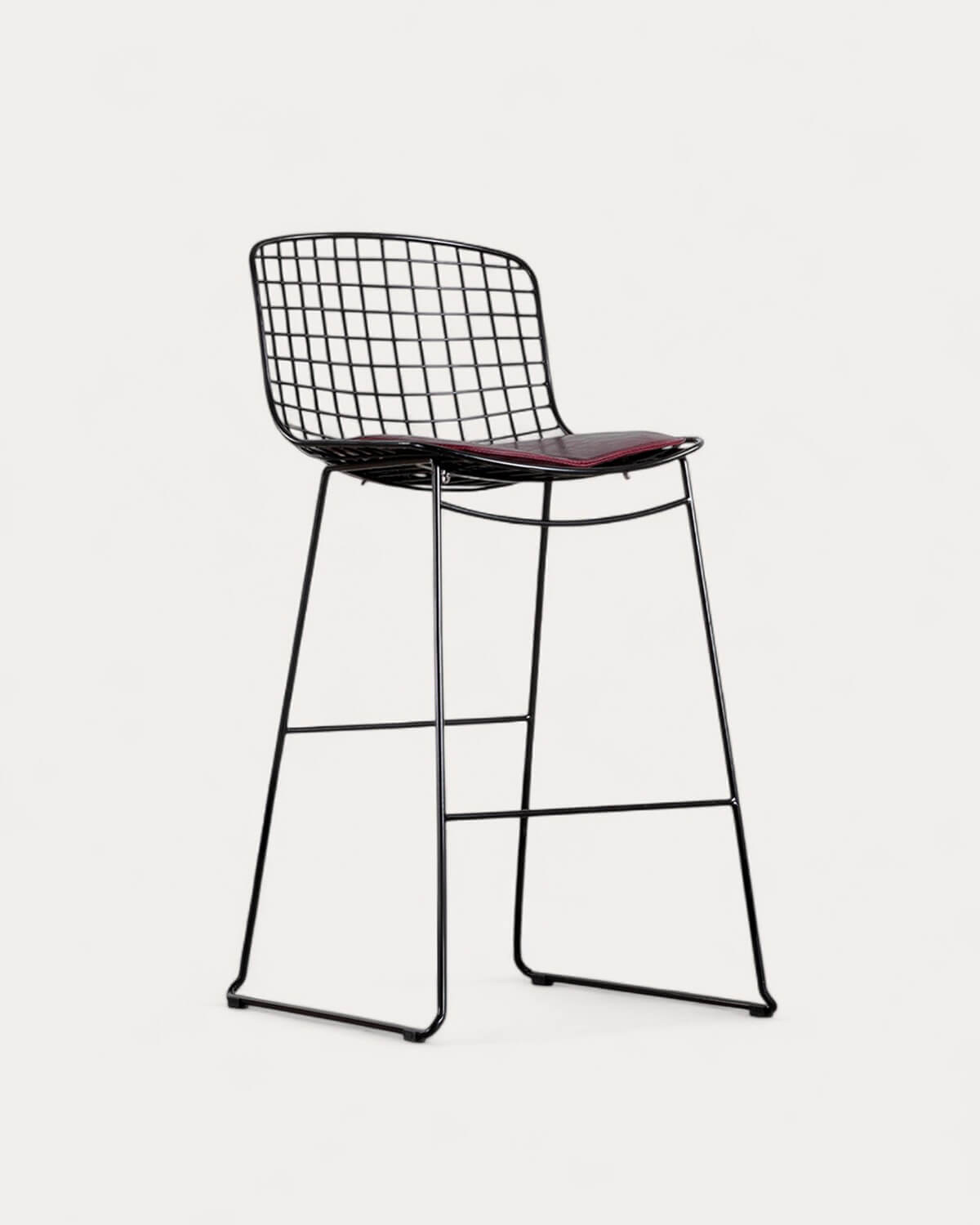 Hoher Metallhocker mit Niedriger Rückenlehne, Galeriebild 1
