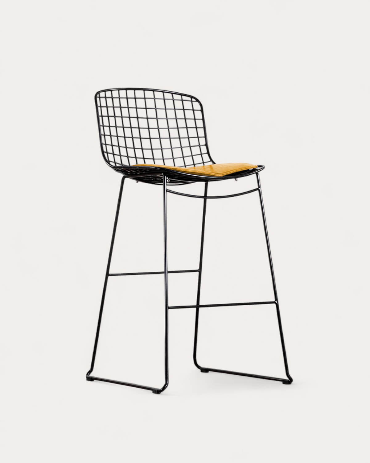 Hoher Metallhocker mit Niedriger Rückenlehne, Galeriebild 1