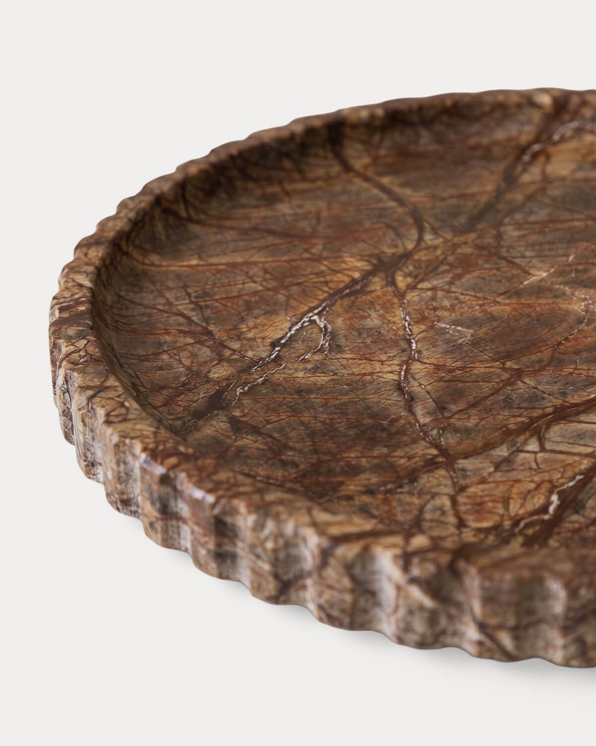 Rundes Dekotablett aus Marmor Todra, Galeriebild 5