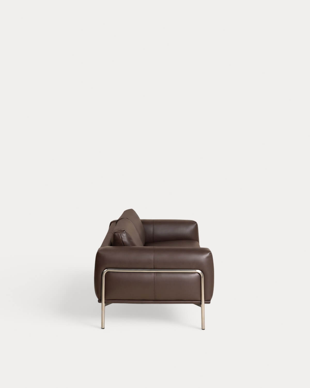 Jahir 3-Sitzer-Sofa aus Metall und Kunstleder, Galeriebild 4