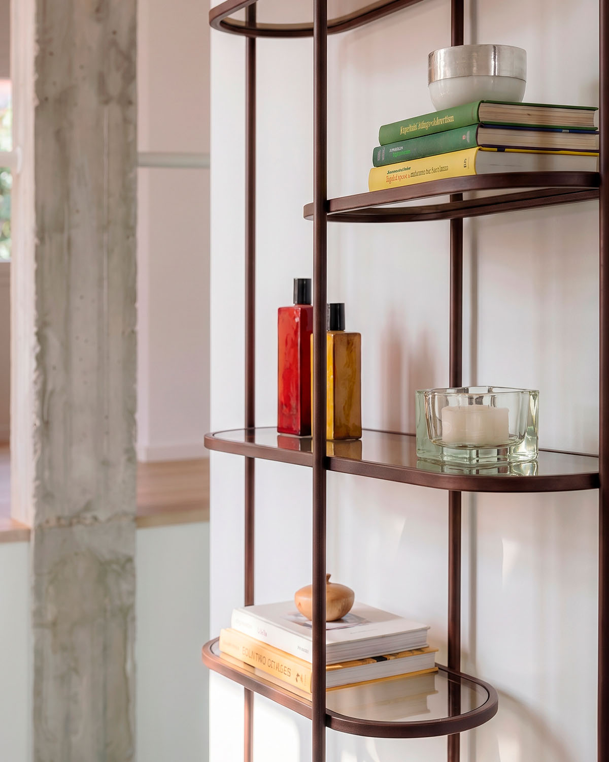 Bücherregal aus Metall und gehärtetem Glas (190x85 cm) Yerry, Galeriebild 3