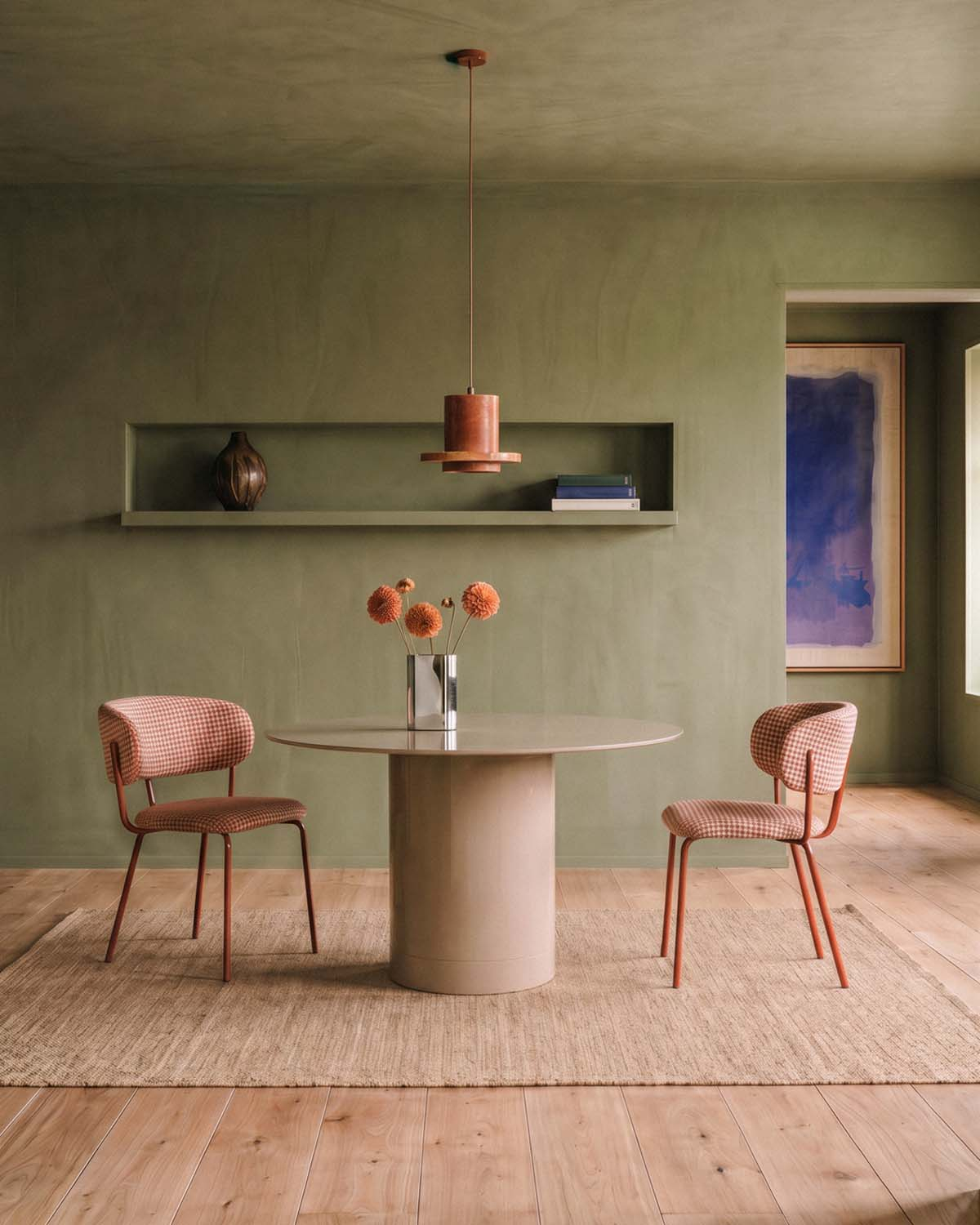Esstisch rund Ø120 cm aus Glas und Holz Merne, Galeriebild 2
