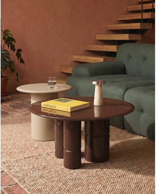 Runder Couchtisch aus Holz (Ø80 cm) Nonila