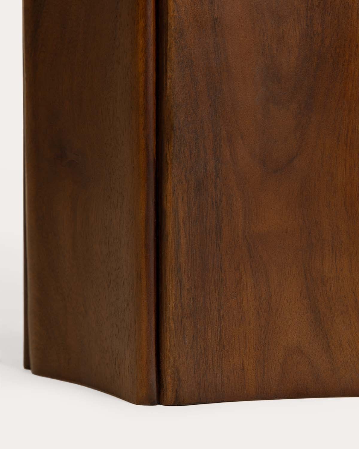 Runder Beistelltisch aus Marmor und Mangoholz (Ø43 cm) Xanthe, Galeriebild 7