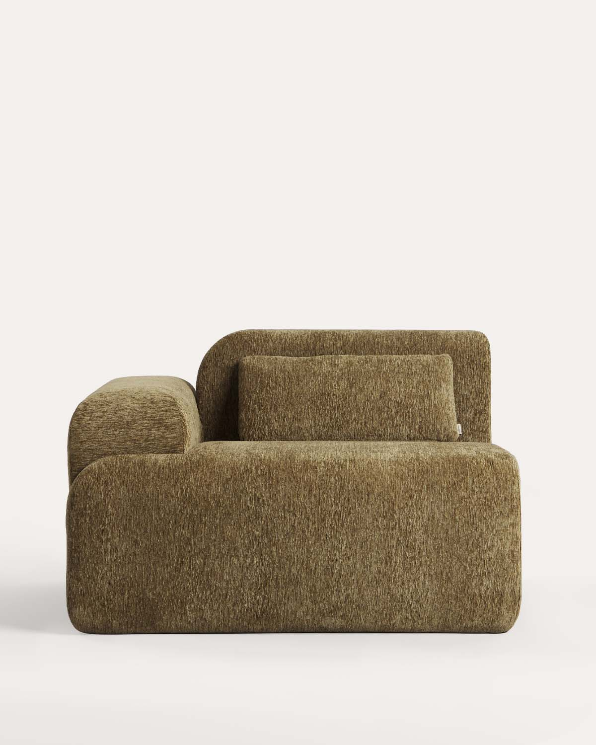 Linkes Eckmodul aus vakuumverpacktem Stoff für modulares Sofa Rhys