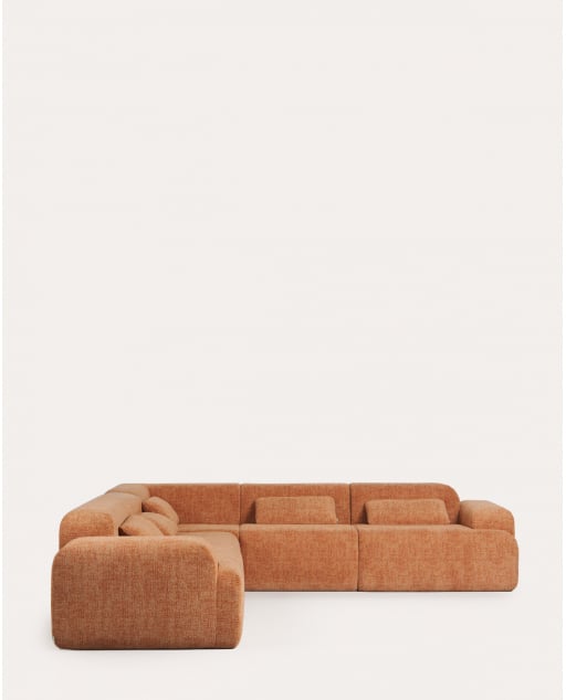 5-Teiliges Vakuumverpacktes Modulsofa-Set mit Eckmodul, 2 Mittelmodulen und 2 Eckmodulen in Stoff Rhys