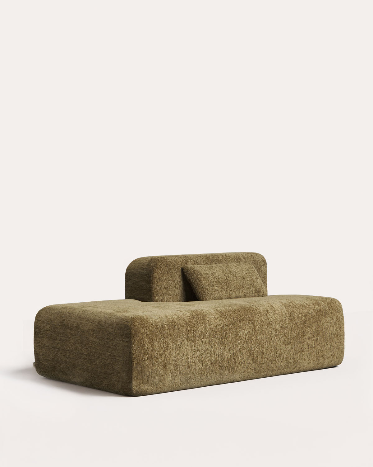 Vakuumverpacktes modulares Sofa 3-teilig mit 2 Chaise-longue-Modulen und Eckmodul aus Stoff Rhys, Galeriebild 3