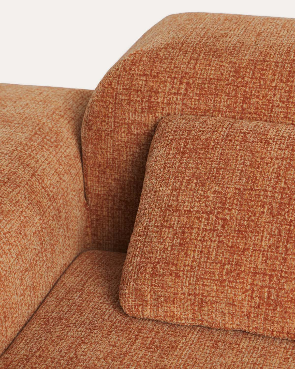Vakuumverpacktes modulares Sofa 4-teilig mit Eckmodulen, Mittelmodul und Chaise-longue-Modul aus Stoff Rhys, Galeriebild 7