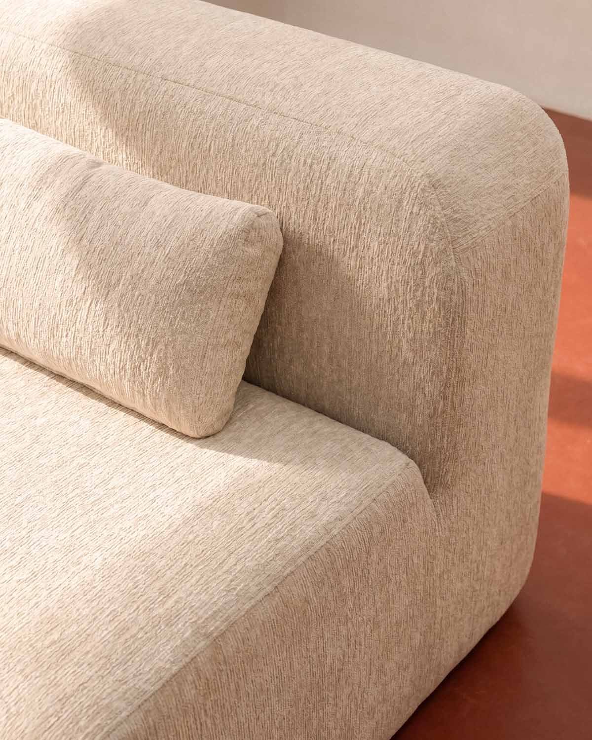 Linkes Chaiselongue-Modul aus Vakuumverpacktem Stoff für das Modulare Sofa Rhys, Galeriebild 3