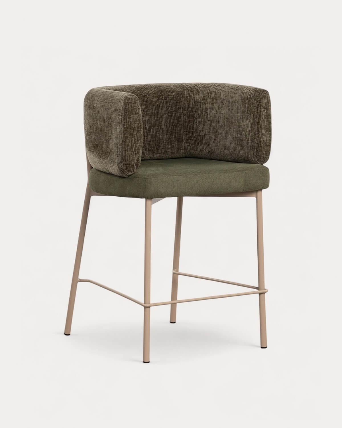 Hoher Hocker aus Stoff und Metall (65 cm) Hades Soft, Galeriebild 1
