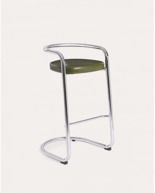 Barhocker (65 cm) aus Metall und Stoff Aryo
